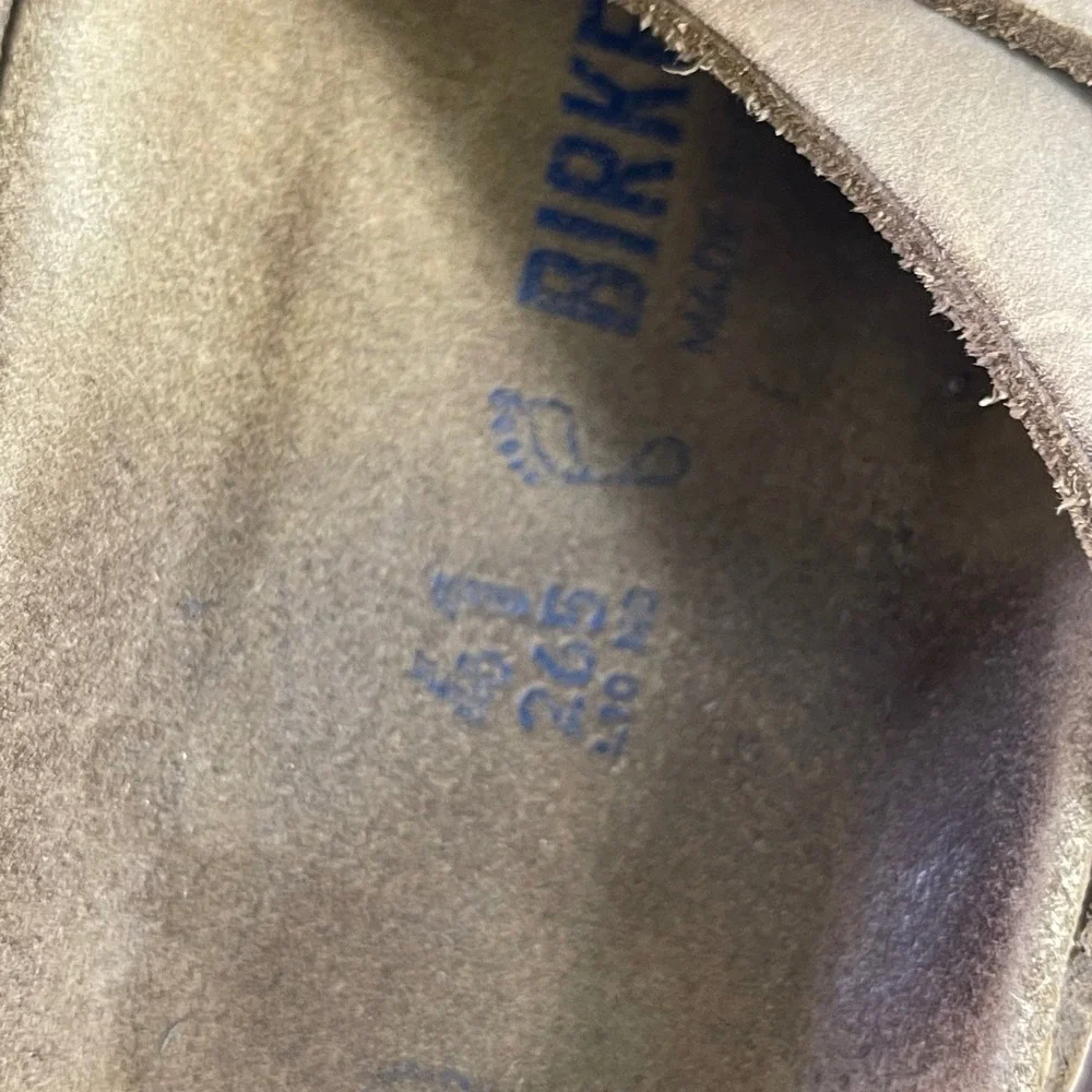 Birkenstock Arizona Brown Nubuck Sandals Slide Slip On Men's Size 41 EU/8 US